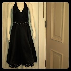 Black halter pin up dress